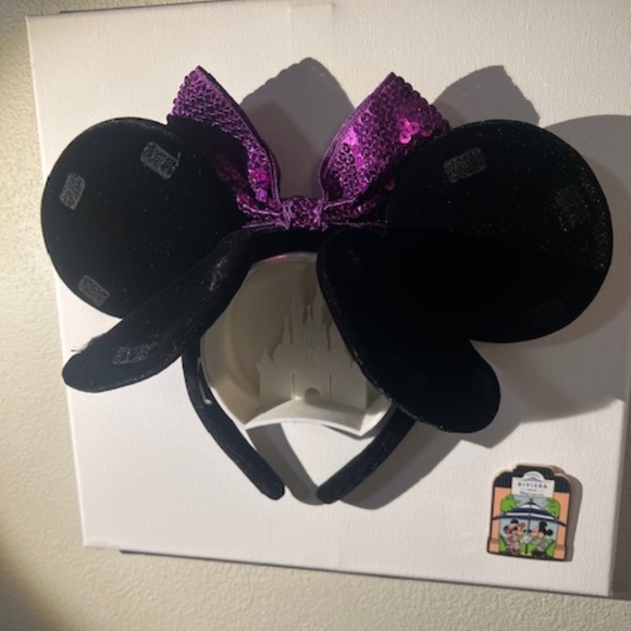 Disney Parks Minnie Mouse Pin Trader Ears Headband - Picture 6 of 6